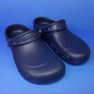 Crocs Bistro Slip Resistant Navy Work Unisex Clogs Women's Size 9